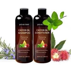 Shampoo et revitalisant à l'huile de ricin personnalisés en gros - un ensemble anti-chute de cheveux Formule épaississante pour lutter contre l'amincissement et les pellicules - Product Image 1