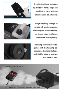 Wedding Parties 3000W <strong>Smoke</strong> Machine Fog Machine Remote Control Wire Control - Product Image 4