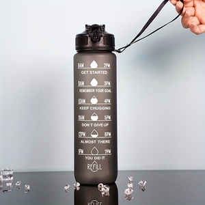 Bouteille d'eau réutilisable <span class=keywords><strong>en</strong></span> plastique anti-fuite de type paille pour gymnase, 1000 ml, <span class=keywords><strong>en</strong></span> PC, pour la rentrée scolaire - Product Image 4