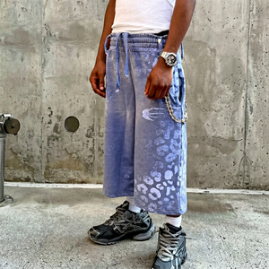 Pantalones Cortos Vintage Premium Lisos con Cordón Personalizado, Etiquetas Tejidas, Pantone Lab Dip, Estilo Urbano, Fabricante OEM - Product Image 1