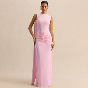 Vestido de Noche Largo para Mujer, Espalda Descubierta, Corte Entallado, Cintura Natural, Diseño con Recortes, Elegante, para Fiesta - Product Image 2