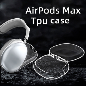 Dessin animé mignon chien chat 3D Design TWS étui souple transparent pour <span class=keywords><strong>AirPods</strong></span> <span class=keywords><strong>Max</strong></span> casque protection TPU écouteur couverture et porte-clés - Product Image 3
