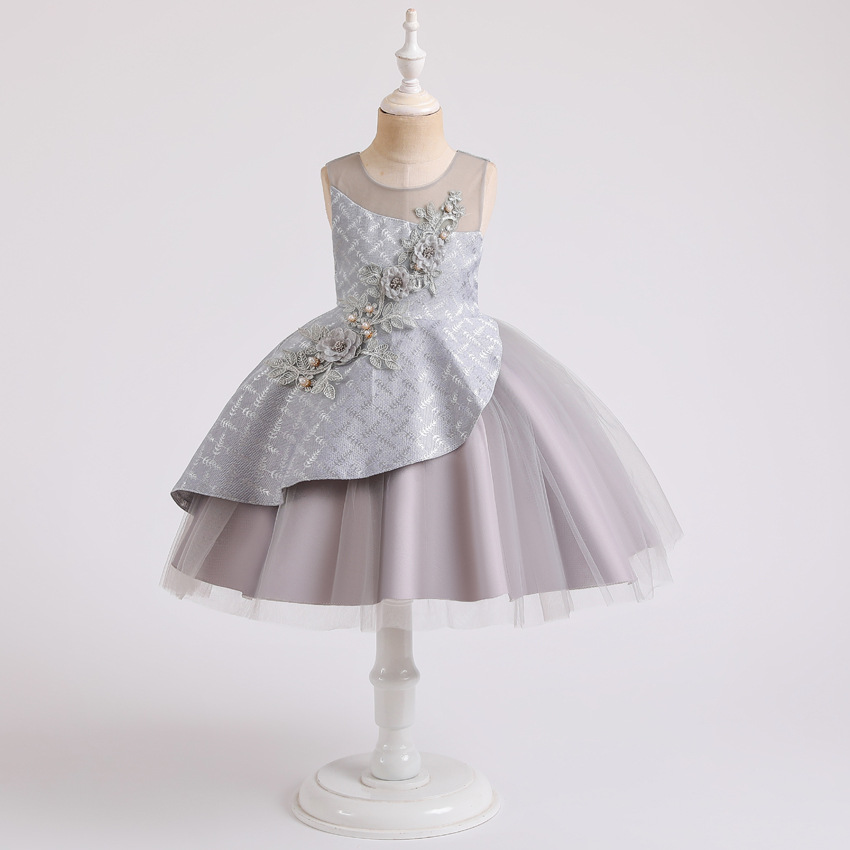 Оптовая продажа, кружевная одежда для маленьких девочек, одежда для дня рождения, платья для свадебной церемонии