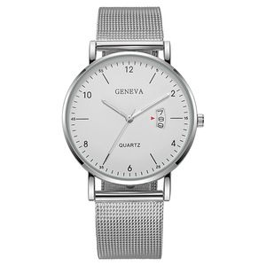 Reloj de negocios para hombre, reloj de cuarzo ultrafino, redondo con fecha, reloj de cuarzo versátil para hombre. - Product Image 1