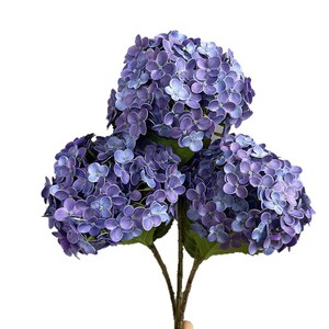 Bouquet décoratif d'hortensias artificiels pour la décoration de bureau, de jardin et de la maison, fleurs artificielles en plastique, plantes artificielles - Product Image 5