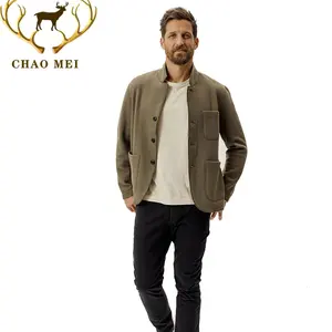 High Quality Wool Tailored Fit Coat Casual Rough Selvedge Jacket Mens Felted Chore Coat