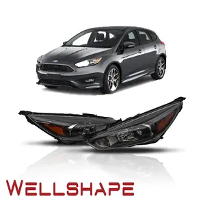 LED Proyektor Lampu Hitam untuk Ford Focus 15 "-18"