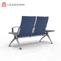 Chaise d'attente publique de luxe LEADCOM avec rembourrage en PU, pour aéroport, gare, hôpital, clinique, réception publique, banquette d'attente