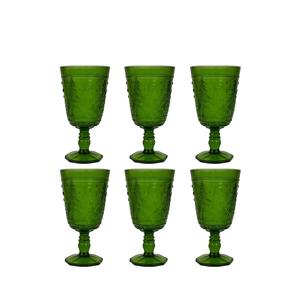 Set di 6 calici a forma di albero di Natale verdi per bicchieri natalizi - Product Image 1