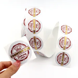 Custom Waterproof Silver Bopp Vinyl Food Packaging Label Sticker Auto-adesivo Roll Labels For Food Container