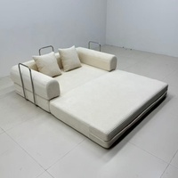 Komprimiertes Schaumstoff-Schlafsofa Platzsparend Tragbar Einfacher Aufbau Multifunktionales Sofa für Wohnzimmer Schlafzimmer Gäste Direktvertrieb