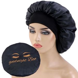 Bonnet de nuit quantité minimale de commande bas avec logo et motif personnalisés Bonnet en satin réversible pour le sommeil des femmes vente en gros - Product Image 5