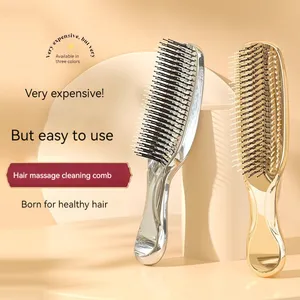 Metal Silver Massage Comb For Women's Exclusive Long Hair Head Meridian Comb Scalp Cleansing Household