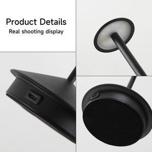 Lámpara de Mesa LED Moderna con Forma de Paraguas, Recargable, Inalámbrica, Táctil, Regulable, Ecológica, con Batería, para Dormitorio o Restaurante - Product Image 4