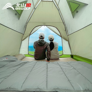 Bisina Camping Tent 3-4 Person Double Layer Waterproof Four Seasons Outdoor Use - Product Image 4