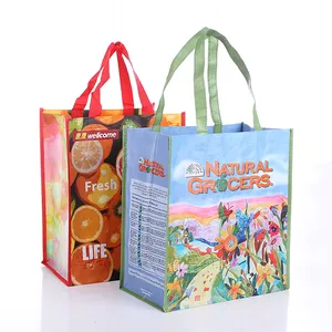Wholesale Custom Printed Eco Friendly Recycle Reusable Laminated PP Woven Shopping Tote Bag