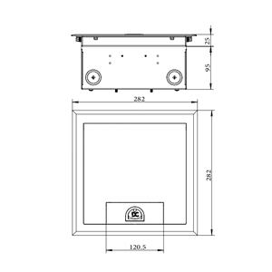 Boîte de sortie au sol avec prise électrique, boîte de base et sortie de câble à fermeture automatique - Product Image 5