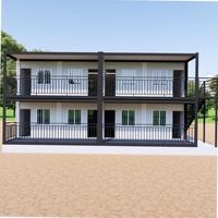 Villa de luxe moderne et écologique en conteneurs maritimes préfabriqués à 2 étages et 3 niveaux pour bureau, école ou salon au Honduras