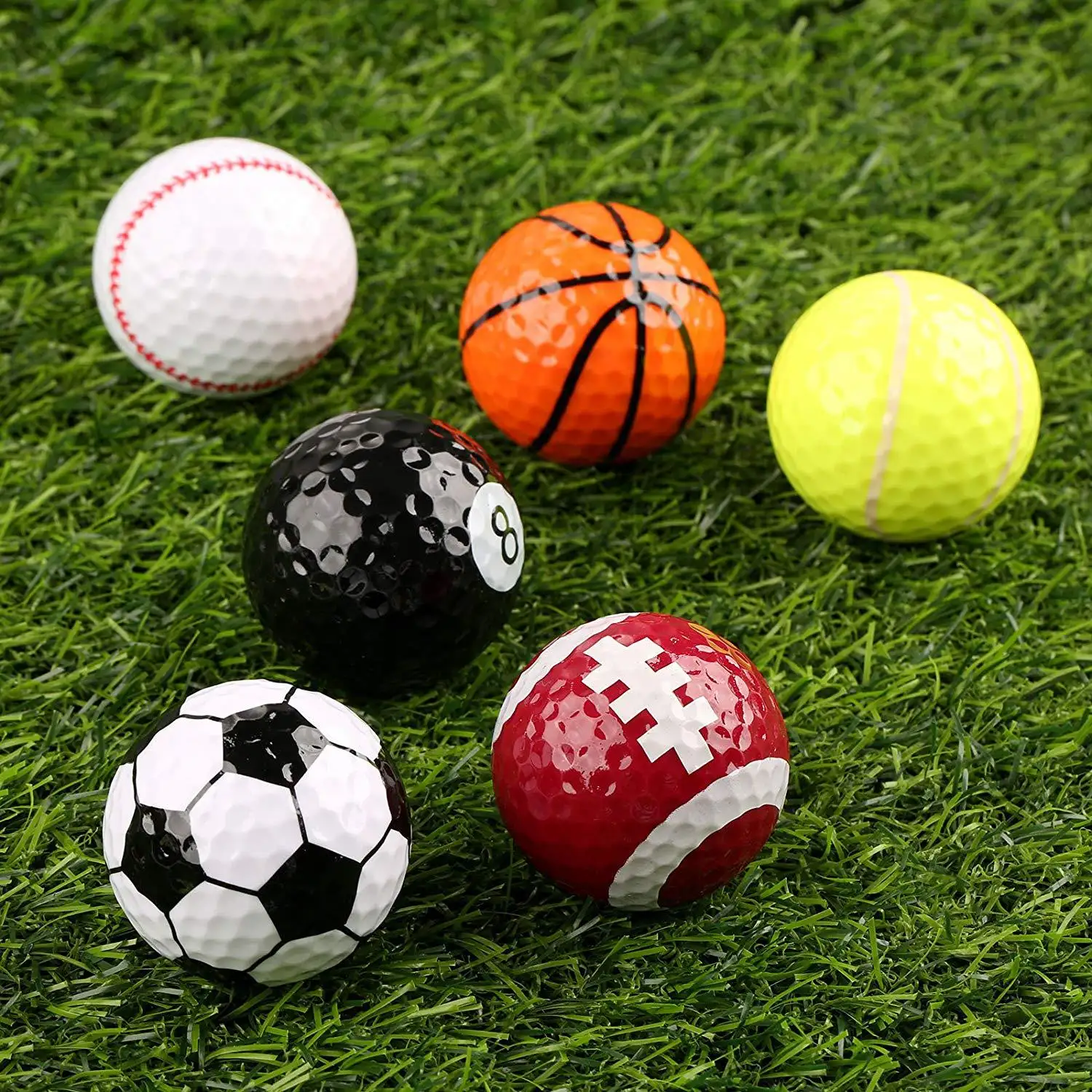 卸売面白いサッカーサッカーゴルフボール2層ゴルフボール