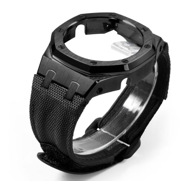 Black Steel case+Black Nylon band