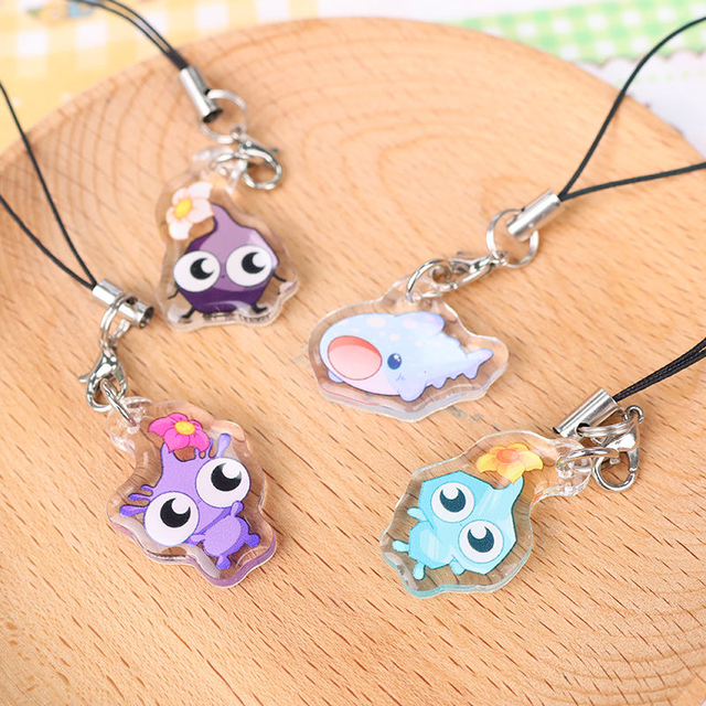 Custom Anime Acrylic Keychain Phone Charm Double Sided UV Printing Epoxy Cute Cartoon Pendant