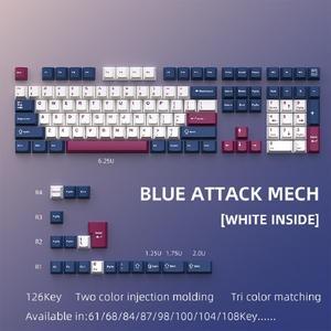 Vente en gros de claviers et de touches mécaniques Blue Rose <span class=keywords><strong>Mecha</strong></span> en stock, trois pièces en PBT moulées par injection bicolore - Product Image 5