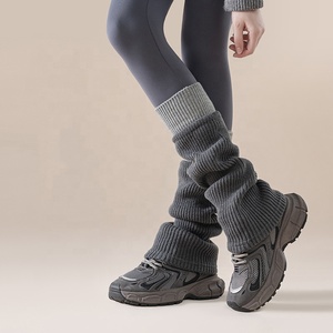 Warm Knitted Wool Winter Leg Warmers for Women School Style Woolen Stackable <strong>Socks</strong> Matching with Boots, Sneakers - Product Image 4