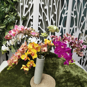 Suzume Ii 3D Printed Phalaenopsis Orchid 10-Head Two-Branched <b>Artificial</b> <b>Flower</b> 30cm-100cm Wedding Home Decoration - Product Image 4