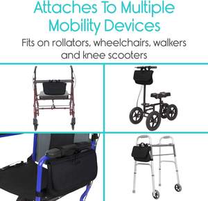 Bolsas de silla de ruedas duraderas de gran capacidad para colgar en la espalda OLF - Product Image 4