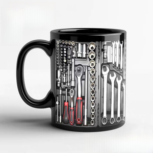 Taza de Café con Diseño Creativo en Forma de Caja de Herramientas, Taza de Cerámica Negra <span class=keywords><strong>para</strong></span> Mecánicos, Taza de Regalo con Logotipo Personalizado - Product Image 6