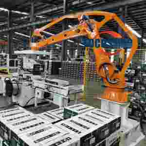 Tập trung máy móc nhà sản xuất giá <span class=keywords><strong>Robot</strong></span> tay palletizer PLC cho thùng carton nặng Túi 4-10 carton/min hóa chất thực phẩm thuốc lá - Product Image 1