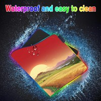 Tapis de souris de jeu RGB antidérapant de haute qualité, personnalisable, idéal pour le bureau quotidien, en caoutchouc durable, forme carrée, en stock