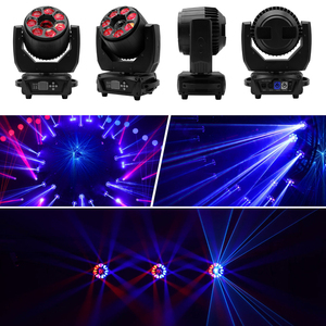 Aopu <span class=keywords><strong>LED</strong></span> giai đoạn rửa nhuộm Ánh sáng chùm rửa Zoom 7*40W mắt ong và laser 3in1rgbw di chuyển đầu cho Câu lạc bộ thanh đám cưới Laser - Product Image 4