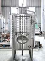 Tangki Fermentasi Anggur Stainless Steel Berjaket dengan Kontrol PLC, Bejana Tekan & Pompa untuk Penggunaan Winery