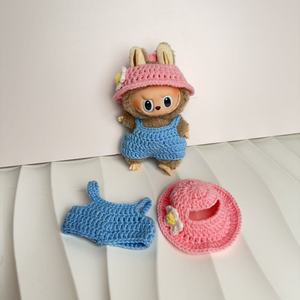 Labubu Doll Clothes 17Cm Crochet Hat And Dress Set For <b>Vinyl</b> Doll Accessories - Product Image 1