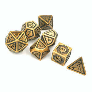 Fabricant FuPai, vente en gros de dés polyédriques en métal rétro pour D&D, dés de jeu de rôle, ensemble de 7 pièces - Product Image 2