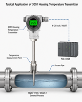 Transmisor de Temperatura Inteligente HART / Transmisor de Temperatura RTD con Carcasa 3051