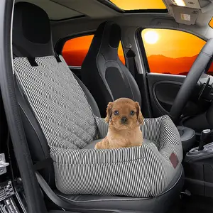 Sunnuo Sọc Pet Dog Seat Cho Xe Hơi Có Thể Tháo Rời Mềm Đệm Pet Xe Giỏ Phổ Vật Nuôi Xe Ghế Di Động