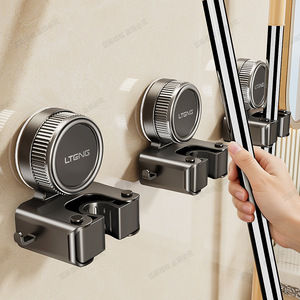 Blue Vine Suction Cup <b>Mop</b> Holder <b>Wall</b> Mounted Punch Free Storage Rack Rectangle Bathroom Cleaning Tool - Product Image 3