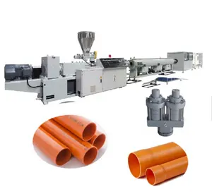 Cina membuat plastik PVC tabung Threading selang pipa mesin ekstruder garis produksi pabrik untuk peralatan ekstrusi