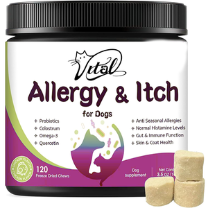 Oem כלב טבעי אלרגיה הקלה לועס colostrum אומגה-36 תמיכה במערכת החיסון גירוד העור הקלה טיפול כתם חם כתם חם - Product Image 5