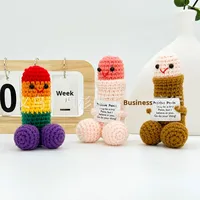 Poupée pénis en crochet faite à la main avec carte d'affirmation, cadeau drôle et original pour enterrement de vie de jeune fille