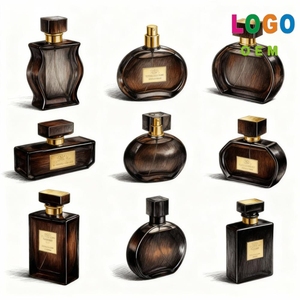 空环保现代琥珀男士古龙水瓶100毫升/50毫升批发豪华定制方形猫狗香水瓶 - Product Image 2