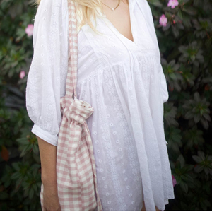 ZHYD Custom Logo Recycled Small Pink <strong>Canvas</strong> <strong>Pouch</strong> <strong>Handle</strong> Drawstring Tote Bag <strong>with</strong> Ruffles - Product Image 2