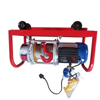 Palans électriques à câble de 500 kg de style italien, 220V/380V avec roues métalliques, télécommande sans fil en option