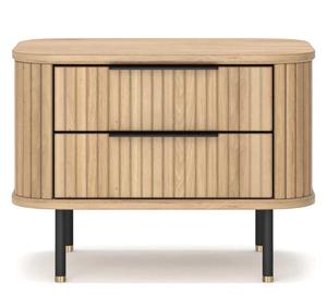 Muebles Escandinavos, Mesa Auxiliar <span class=keywords><strong>de</strong></span> Madera Maciza/Mesa <span class=keywords><strong>de</strong></span> <span class=keywords><strong>Noche</strong></span> con Patas <span class=keywords><strong>de</strong></span> Metal - Product Image 2