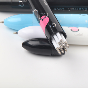 Stylo bille pour enfants, 6 couleurs, avec forme 3D mignonne en forme de cœur/patte, logo personnalisé en couleur, stylo 6 en 1, papeterie - Product Image 5