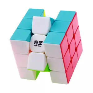 Cubo mágico guerreiro 3x3 qiyi, quebra-cabeça sem adesivo, brinquedos educativos para crianças, venda imperdível
