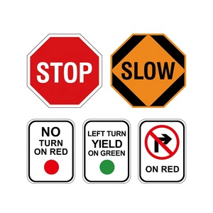 Señal de Tráfico de Seguridad Vial, Límite de Velocidad, Reducir la Velocidad, Señales de Control de Tráfico Móviles de Aluminio, Señal de Tráfico Reflectante de Metal - Product Image 1