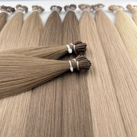 Remy Human 100g Stick Tip 1g Micro Stick Pre-bonded Super Double Drawn Extensiones de cabello humano Marrón claro 22 pulgadas